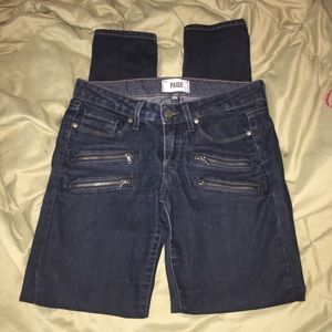PAIGE | Edgemont | Skinny Jeans w zipper accents